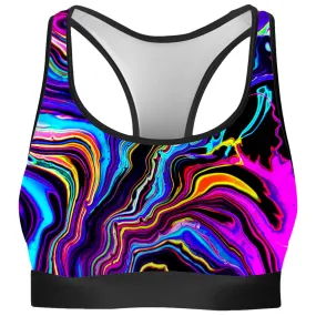 Neon Rift Rave Bra