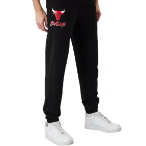 New Era Mens Chicago Bulls NBA Team Script Joggers - Black