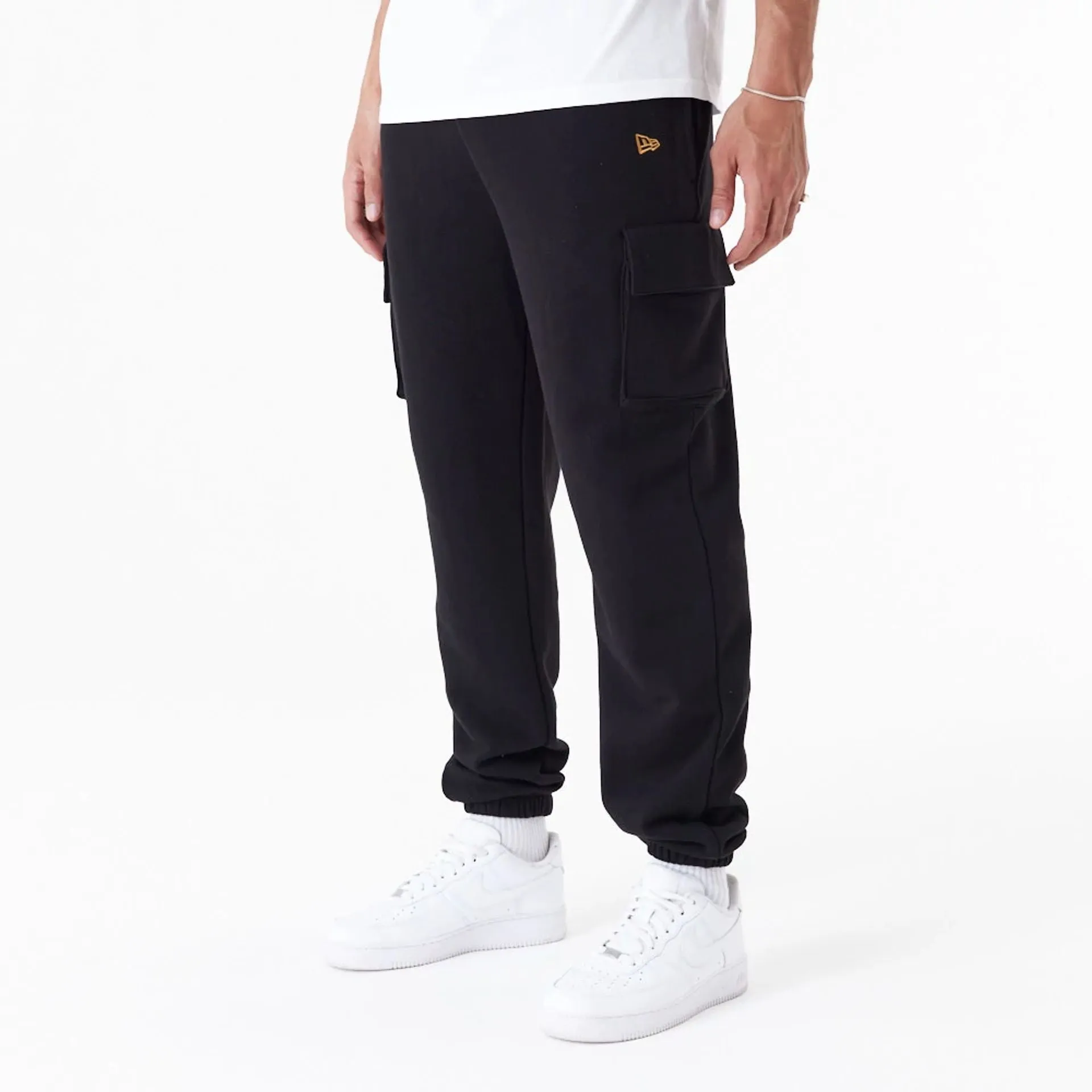 New Era Script Black Cargo Joggers