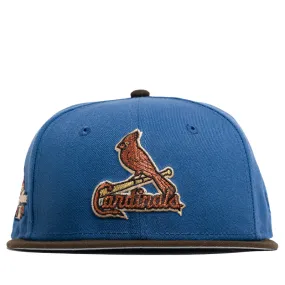 New Era x Politics St. Louis Cardinals 59FIFTY Fitted Hat - Indigo/Brown