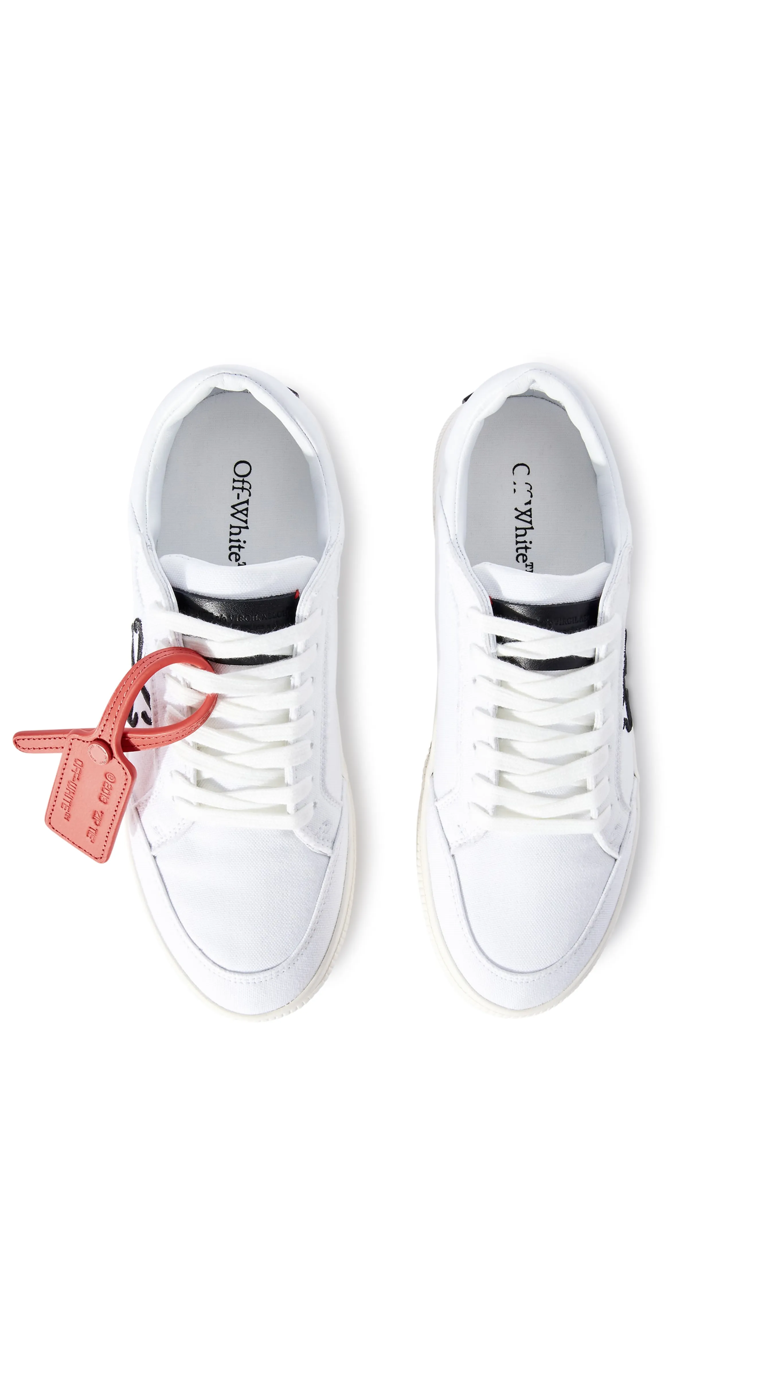 Low Vulcanized Sneakers - White/Black - Shop Now