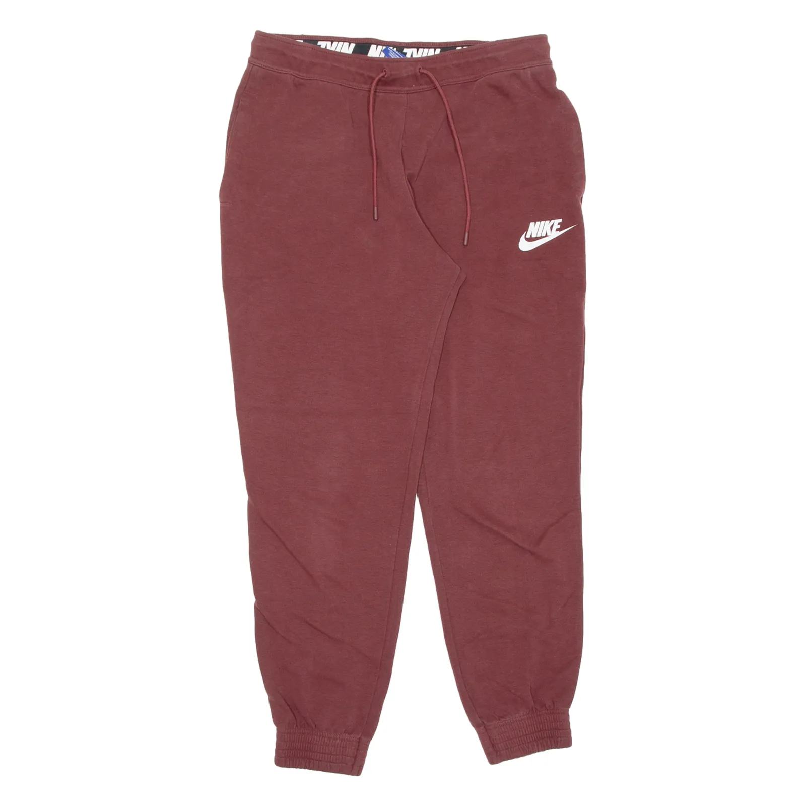 NIKE Mens Joggers Maroon Tapered S W28 L27