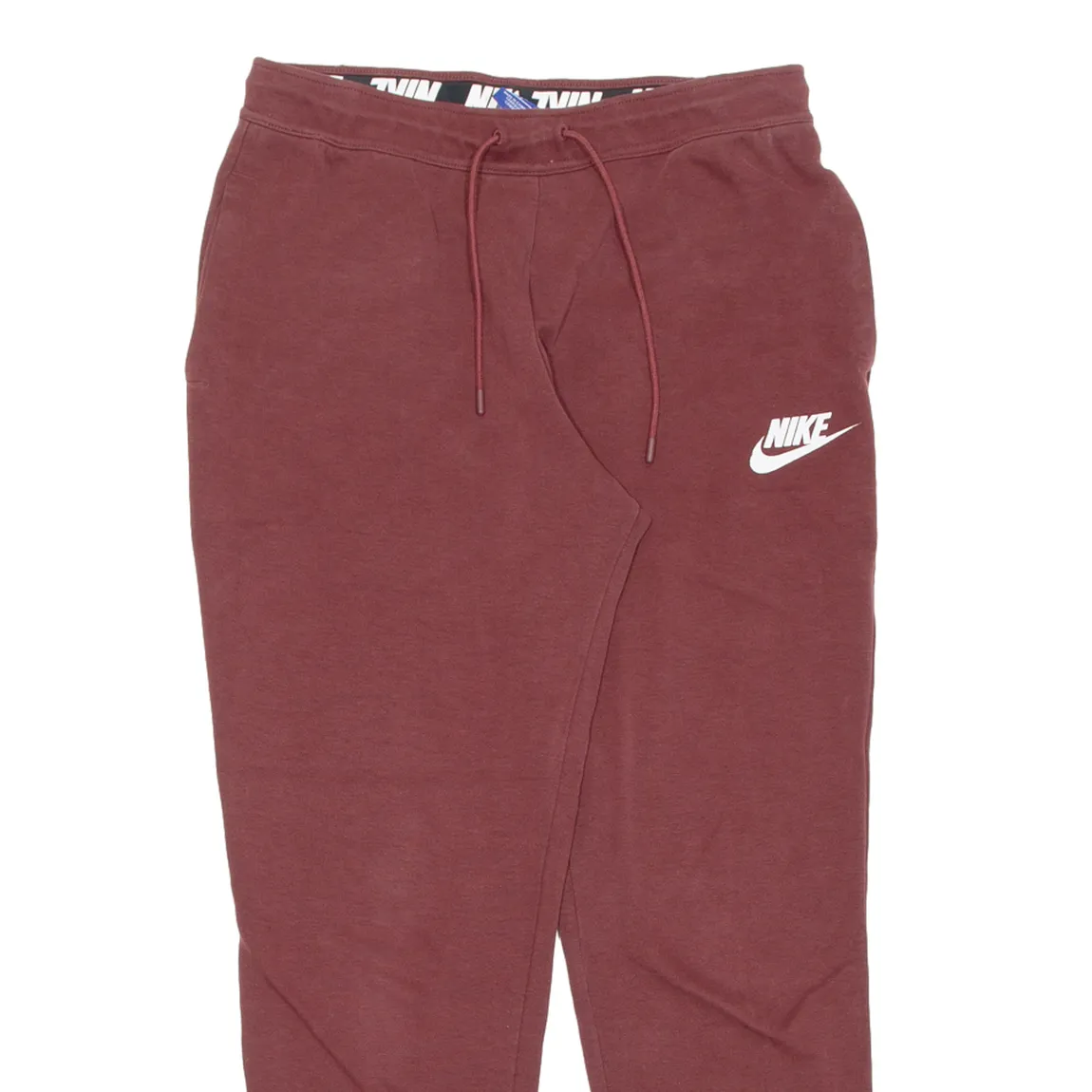 NIKE Mens Joggers Maroon Tapered S W28 L27