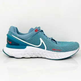 Nike Mens React Miler 3 DD0490-402 Blue Running Shoes Sneakers Size 10.5