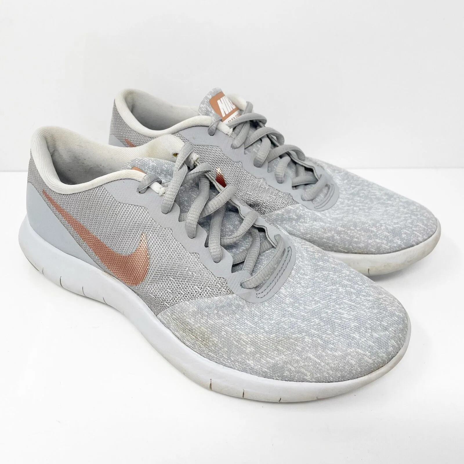 Nike Womens Flex Contact 908995-006 Gray Running Shoes Sneakers Size 7