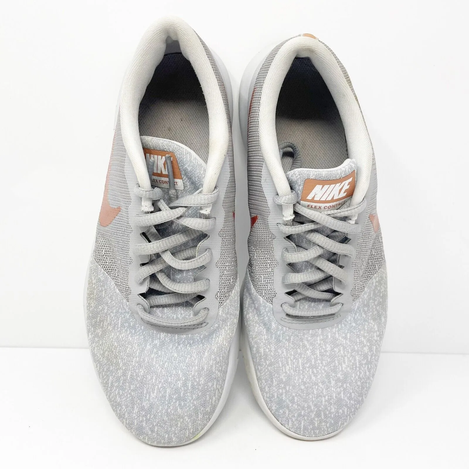 Nike Womens Flex Contact 908995-006 Gray Running Shoes Sneakers Size 7