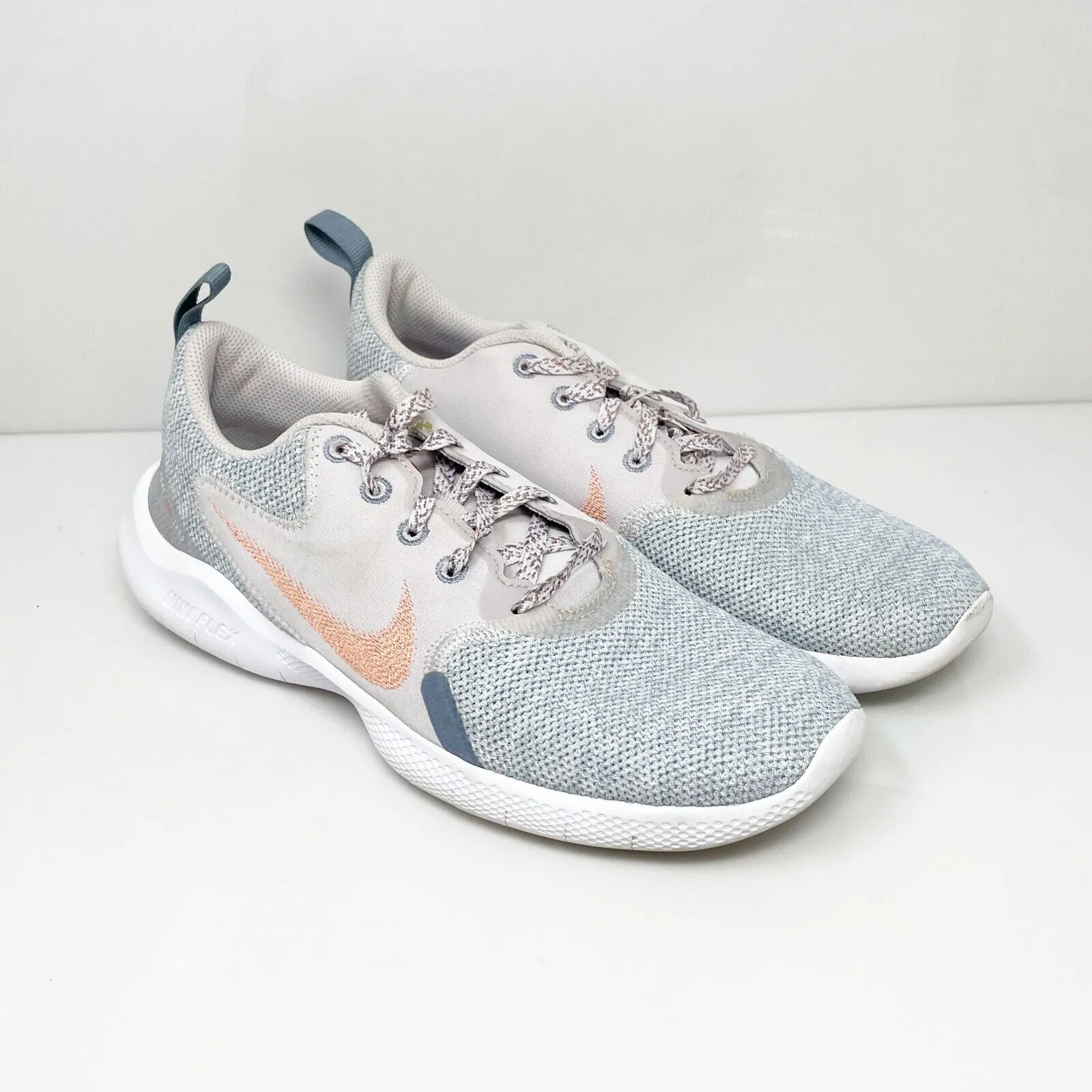 Nike Womens Flex Experience Run 10 CI9964-500 Gray Running Shoes Sneakers Sz 8.5