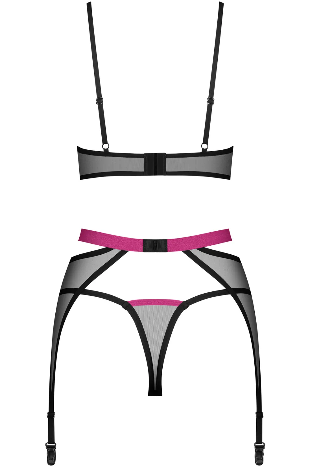 Novenes lingerie set - Bra, Thong, and Suspender