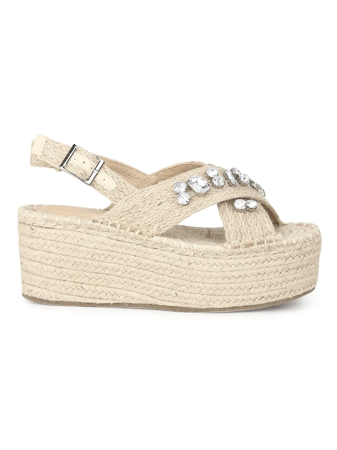 Nude Jute Wedges