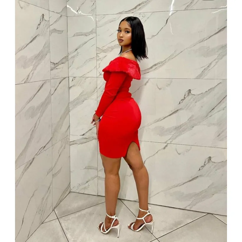 Off Shoulder Sexy Bodycon Dress