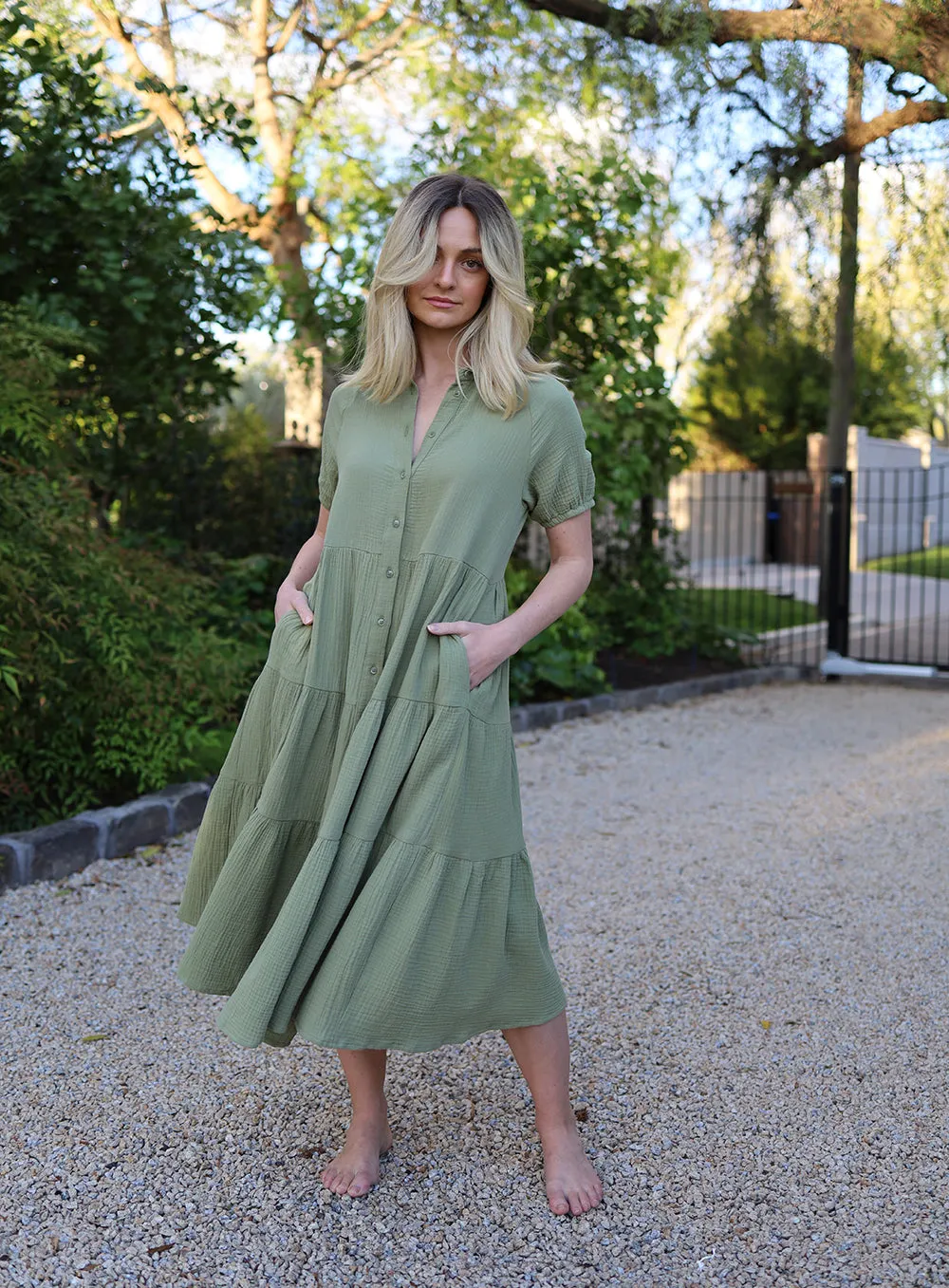 Olivia Olive Dress