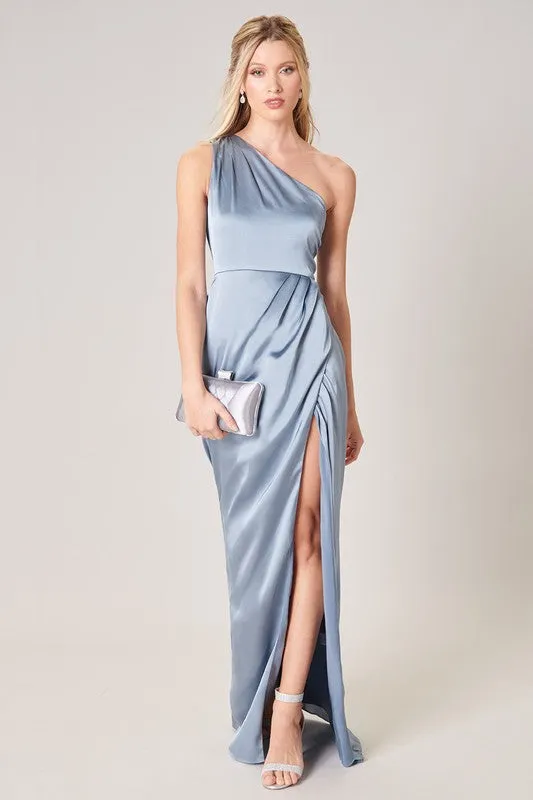 One Shoulder Asymmetrical Maxi Dress - Prestige