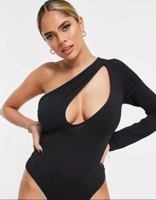 One Shoulder Cut Out Bodysuit