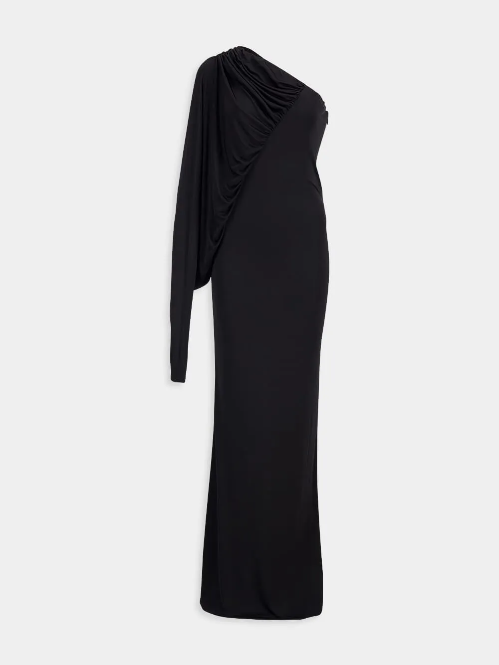 One Shoulder Jersey Maxi Dress