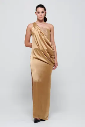 One Shoulder Sandy Gown