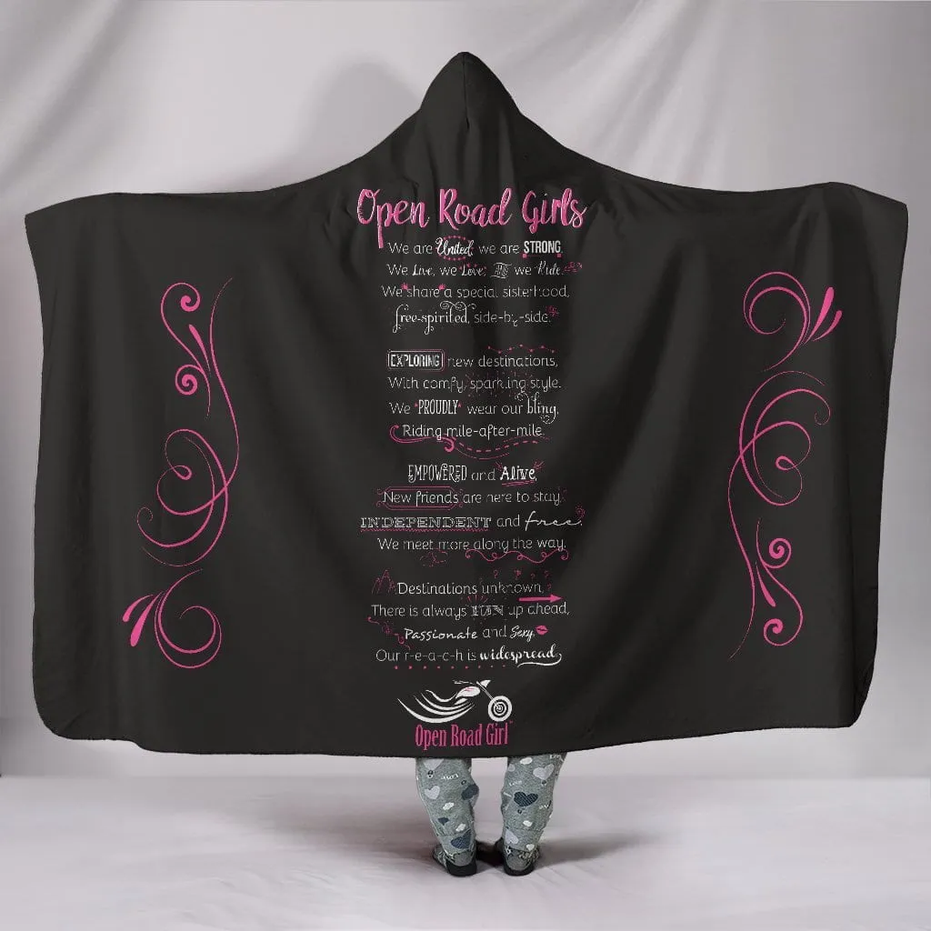 Open Road Girl Manifesto Hooded Blanket