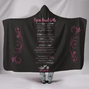 Open Road Girl Manifesto Hooded Blanket