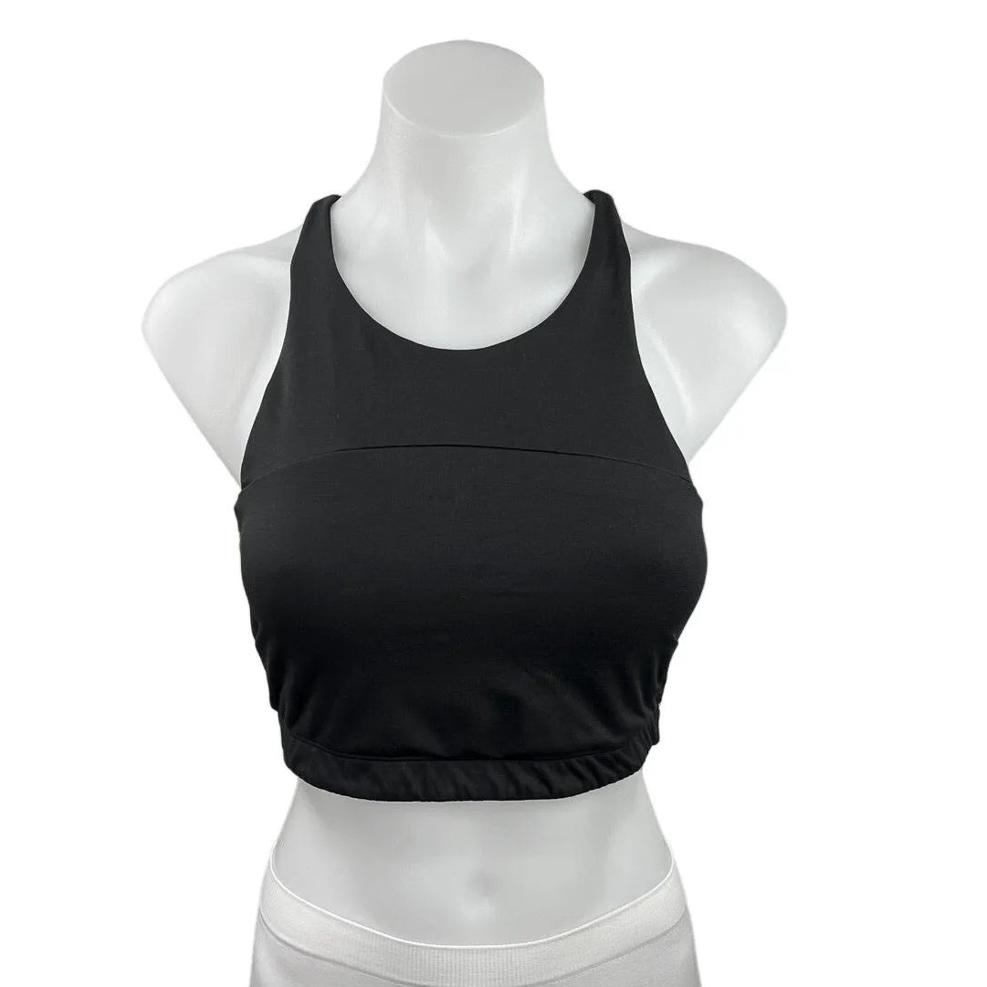 Outdoor Voices Black High Neck Racerback Pullover Athletic Sports Bra Top Size S