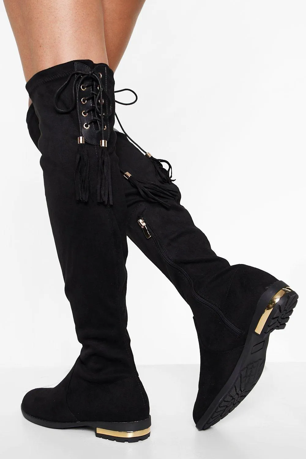 Over The Knee Boots Tassel Detail Boots