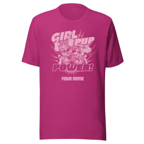 PAW Patrol Girl Pup Power Personalized Adult Short Sleeve T-Shirt