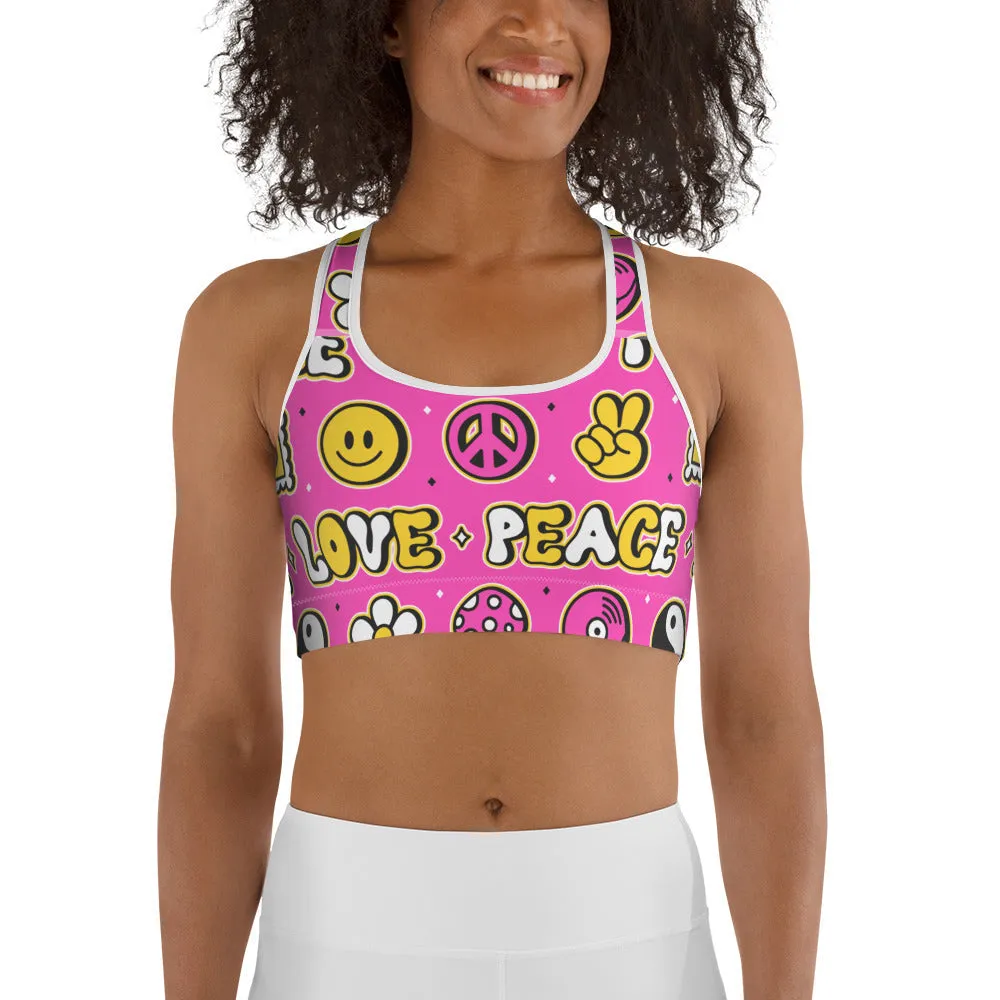 Peace and Love Sports Bra