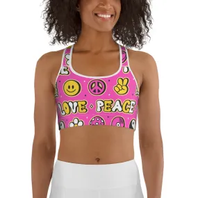 Peace and Love Sports Bra