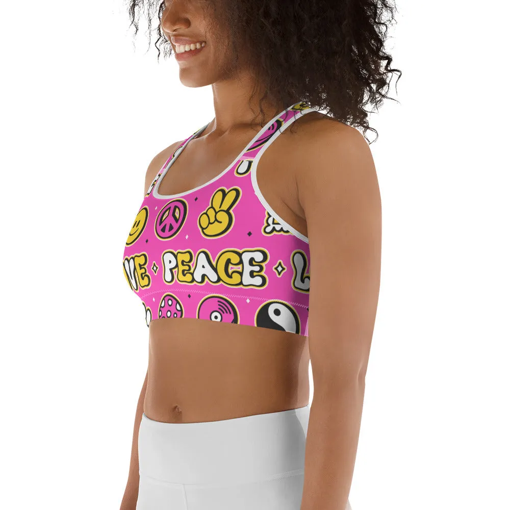 Peace and Love Sports Bra