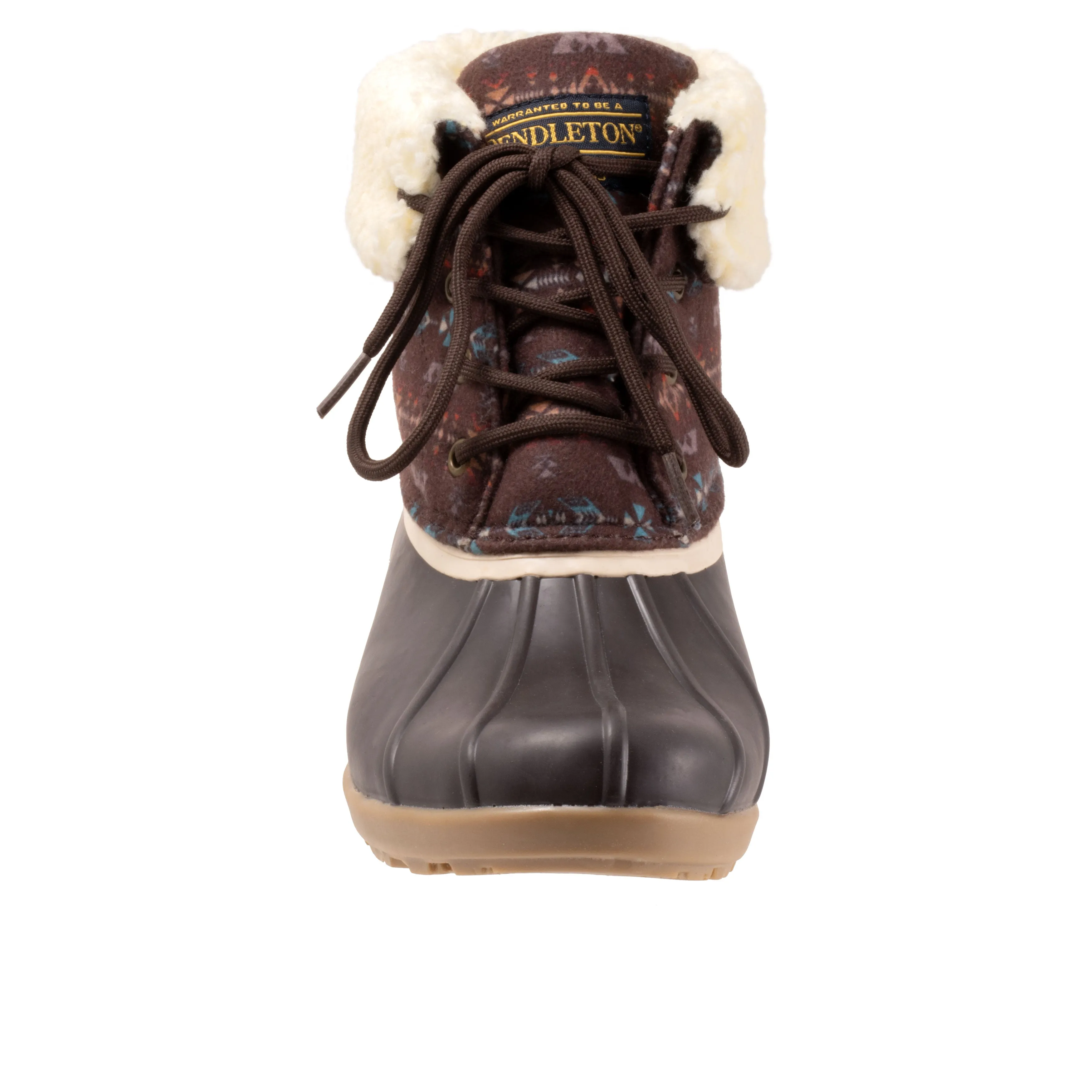 Pendleton brown diamond duck boots for women