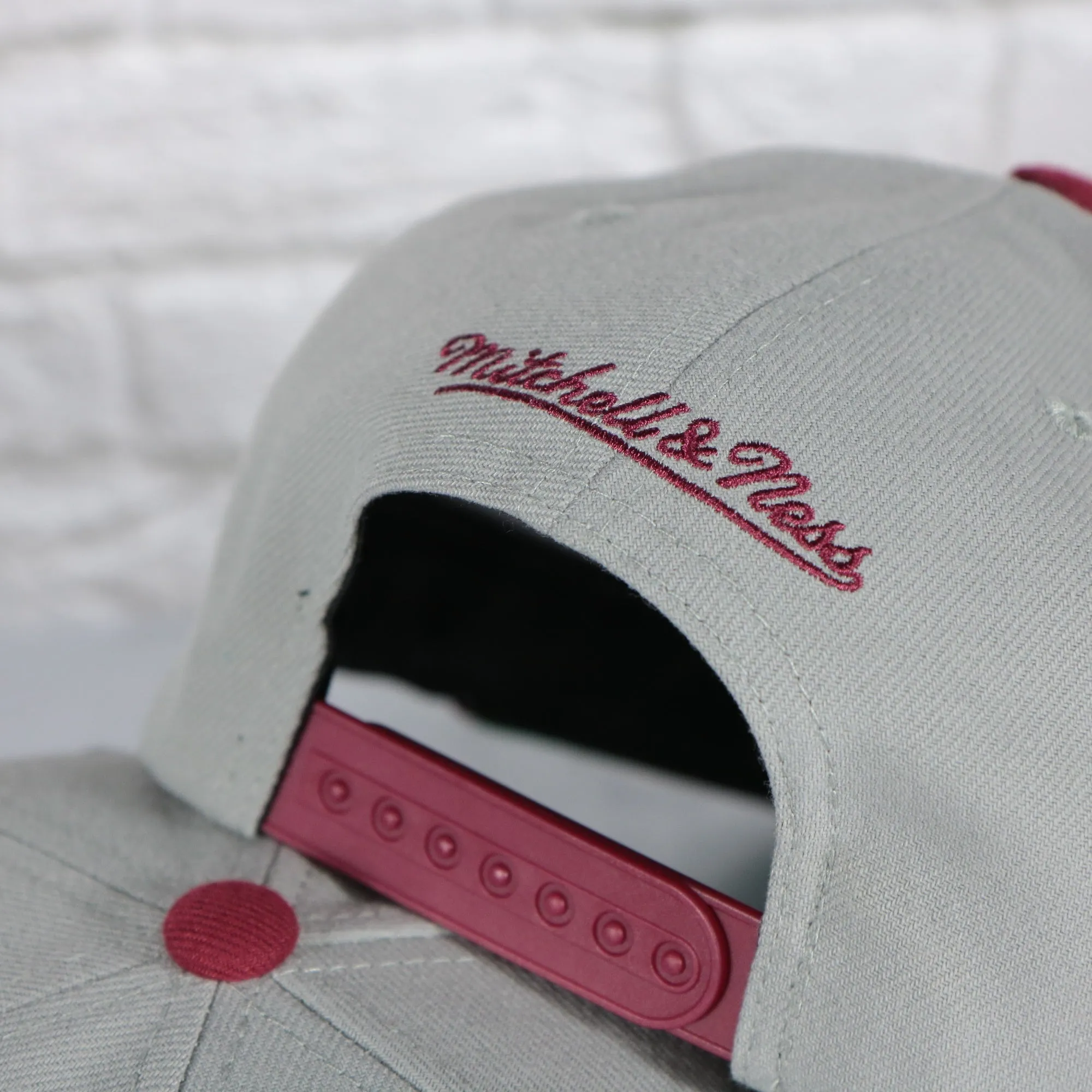 Philadelphia Phillies Cooperstown script hat snapback Grey Maroon.