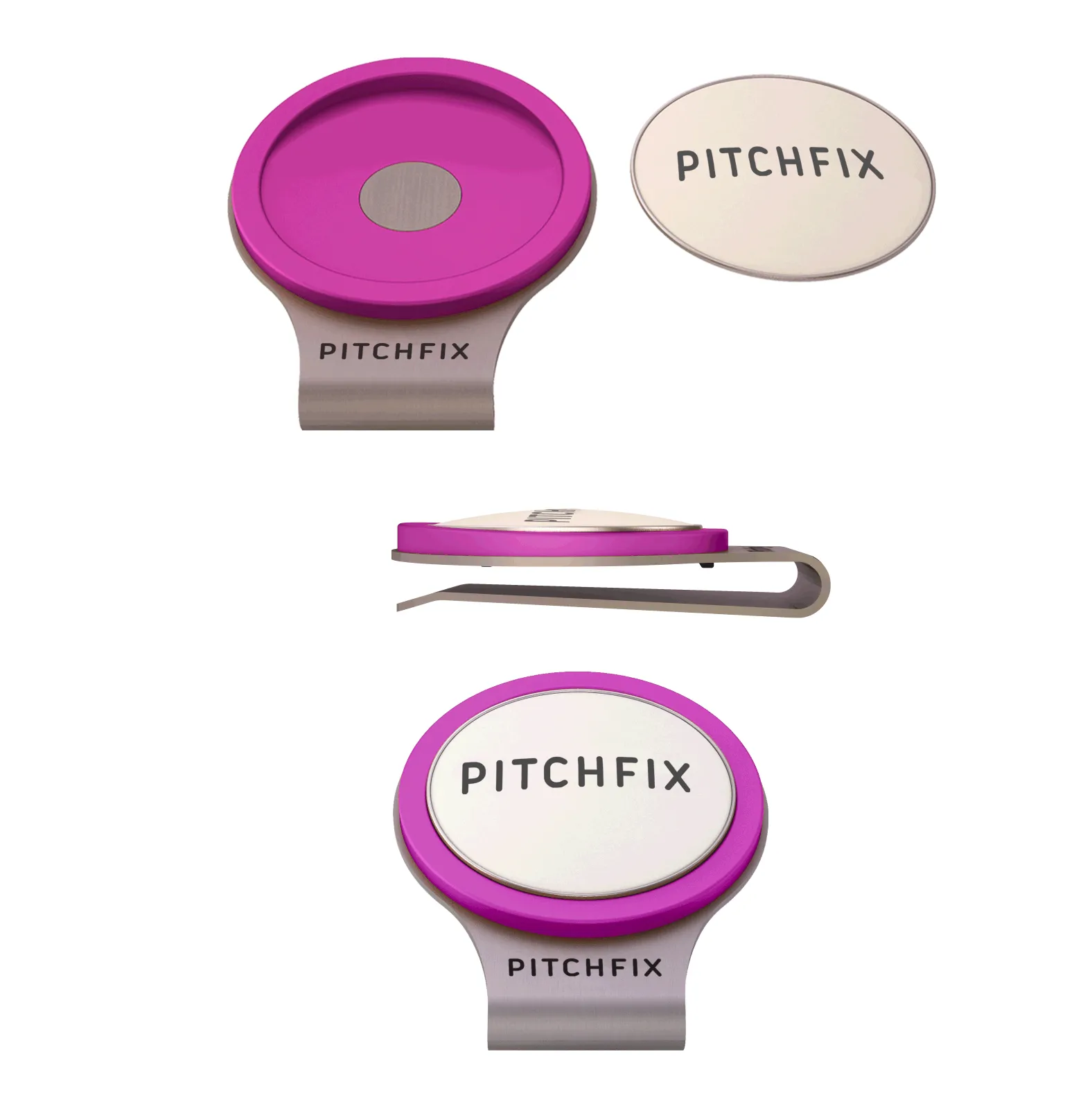 Pitchfix Hat Clip 2.0 Purple - Golf Ball Marker Divot Tool Clip