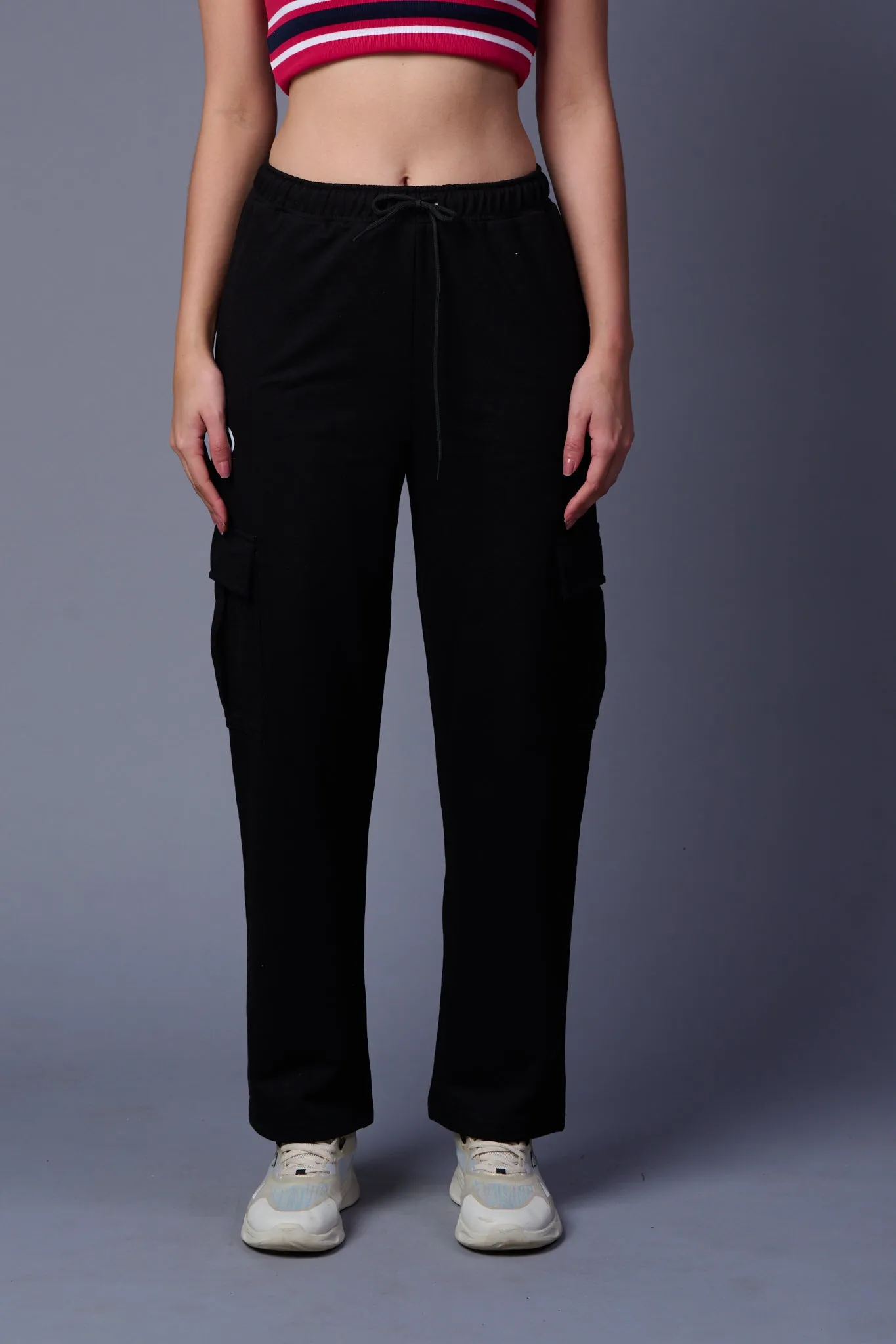 Plain Black Joggers for Women