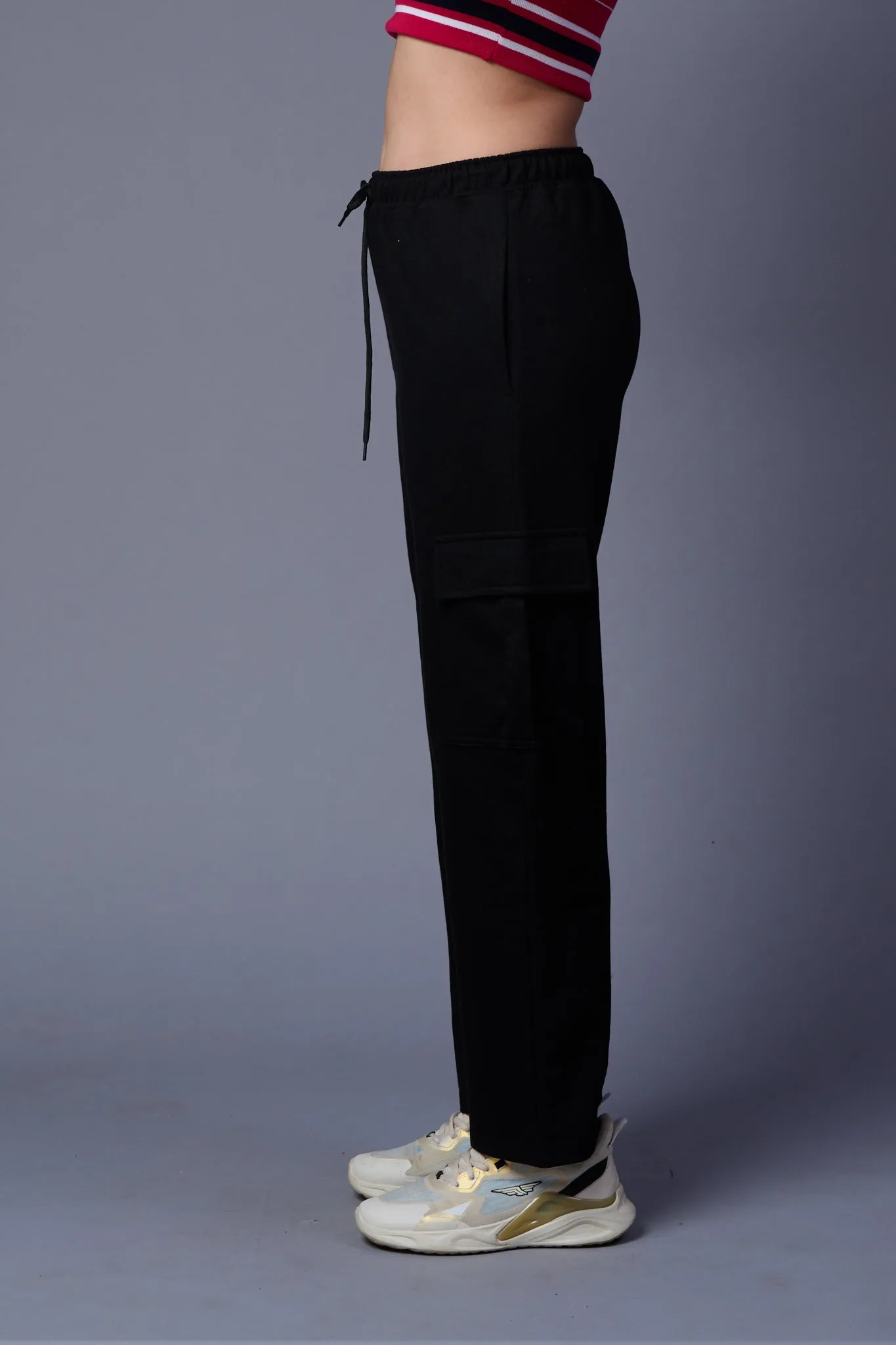 Plain Black Joggers for Women