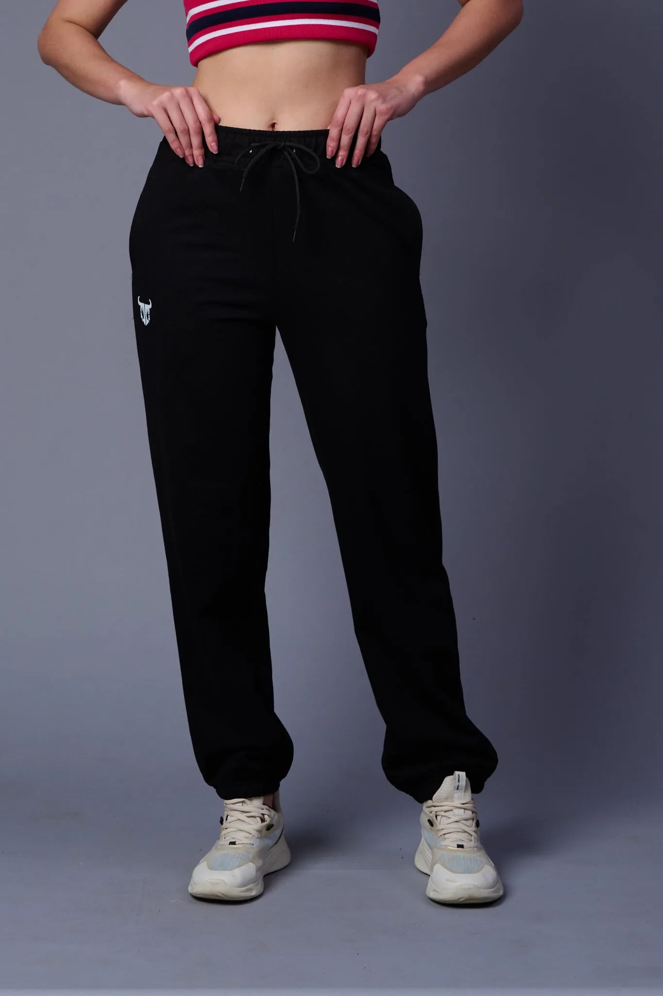 Plain Black Joggers for Women