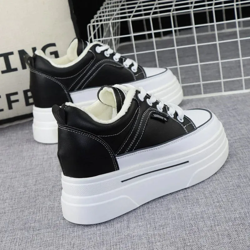 Platform Black Sneakers Womens