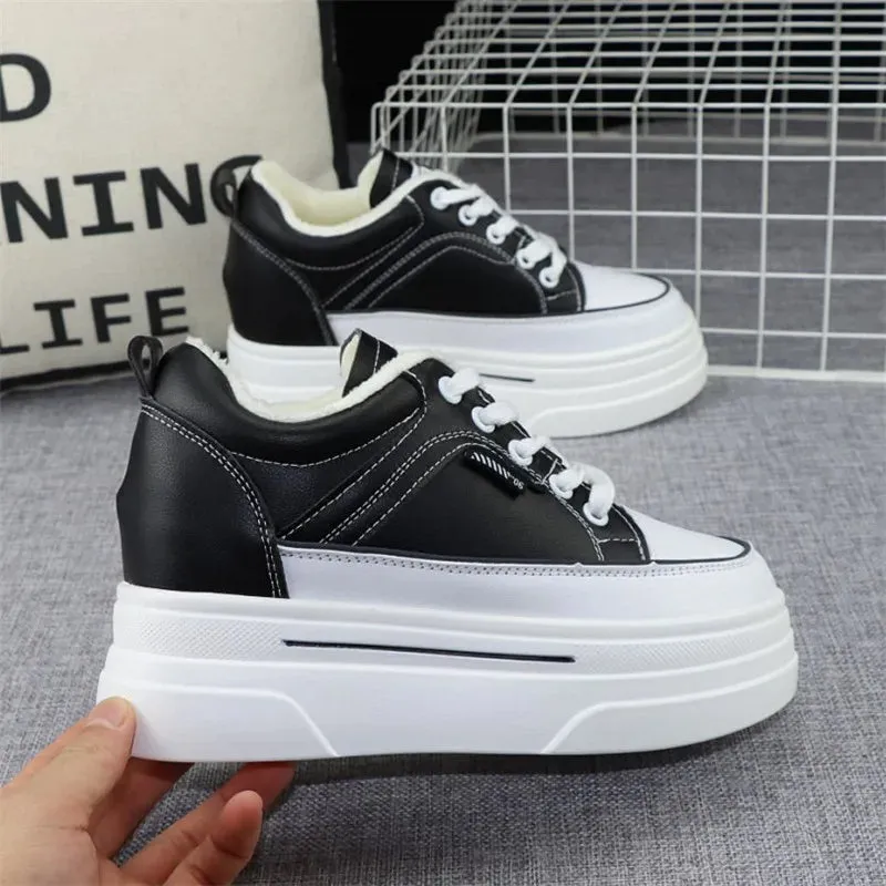 Platform Black Sneakers Womens