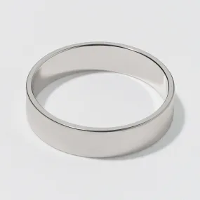 Matte Platinum 5mm Flat Wedding Band