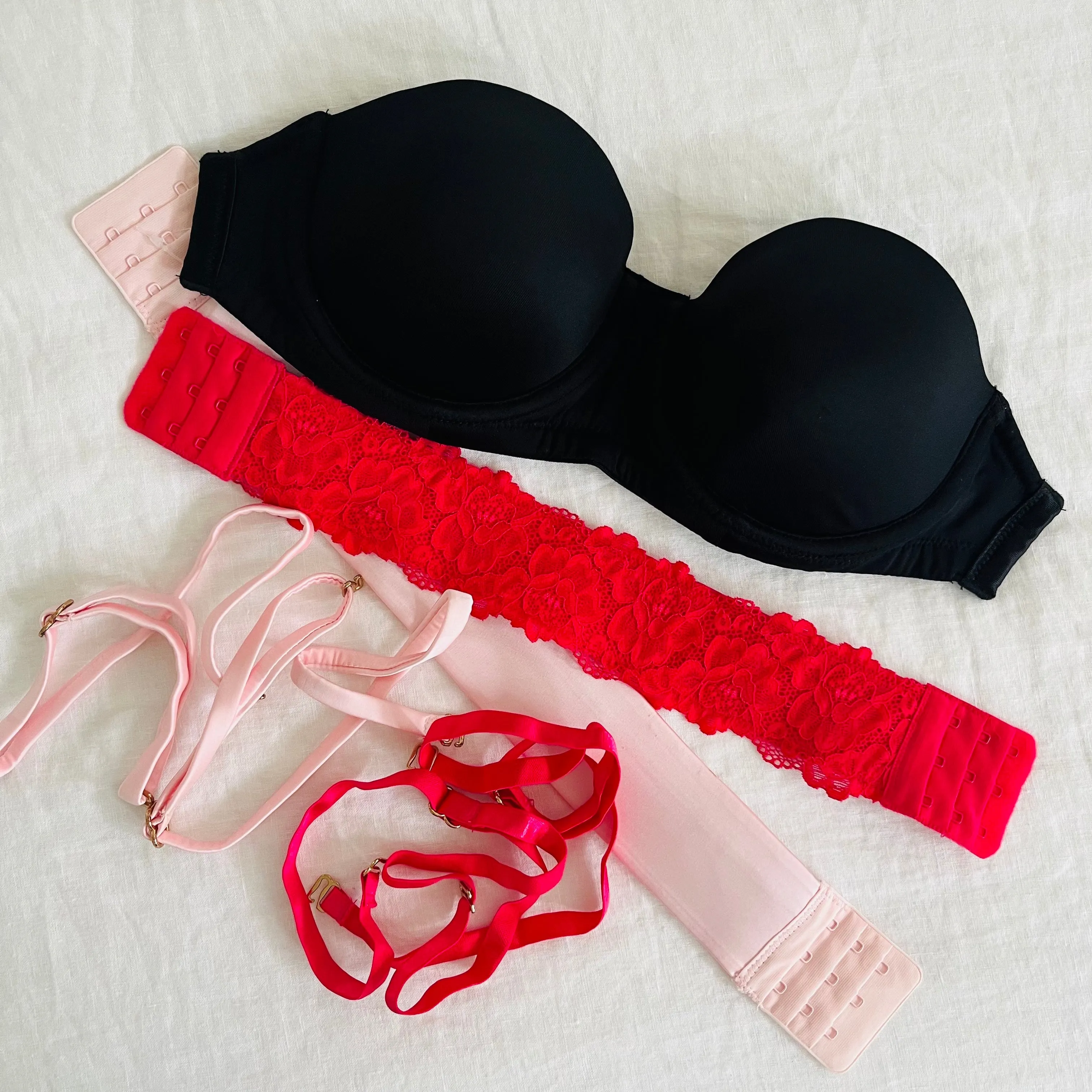 Interchangeable Pretty In Pink Bra Set