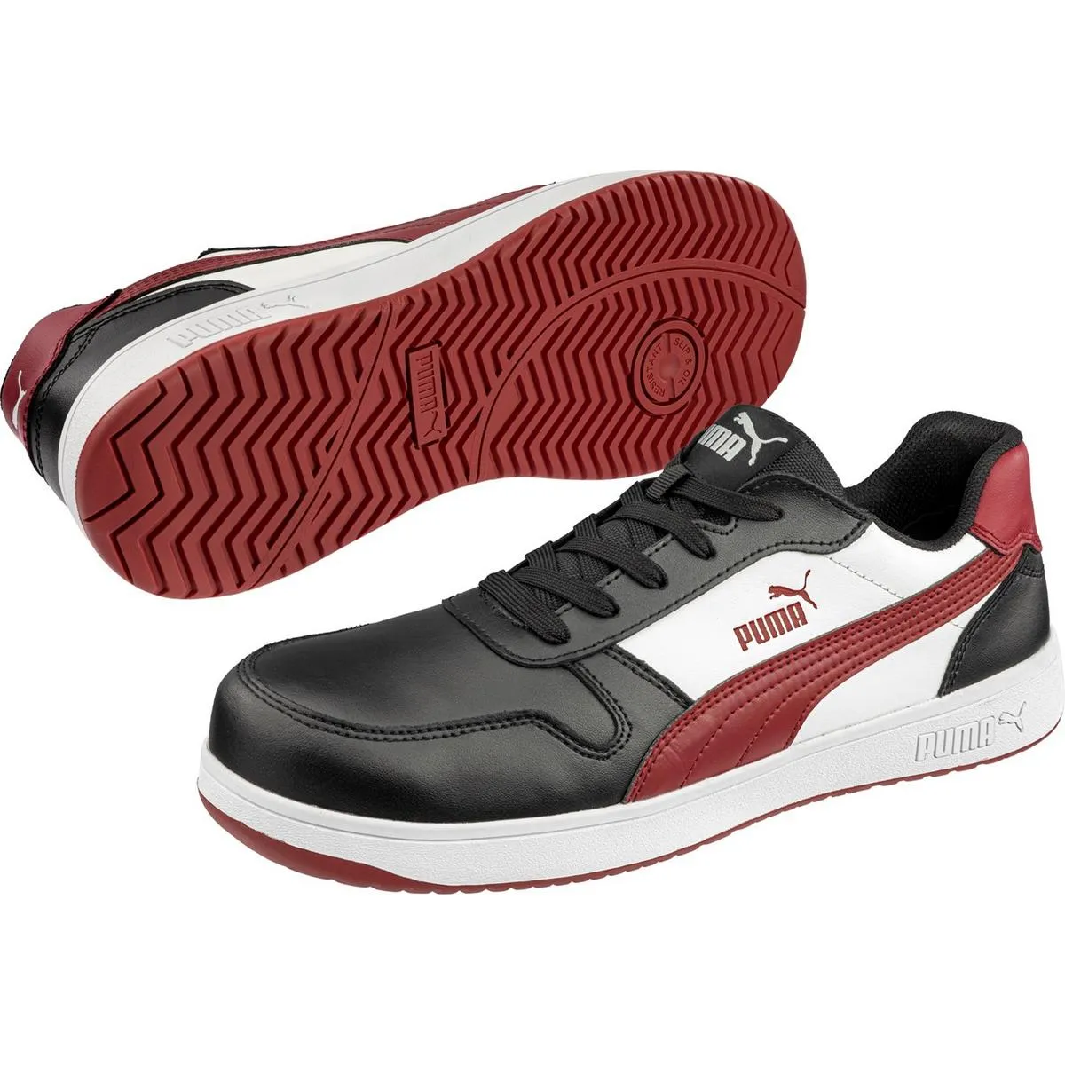 Puma Safety Frontcourt Low Trainer Black / White / Red