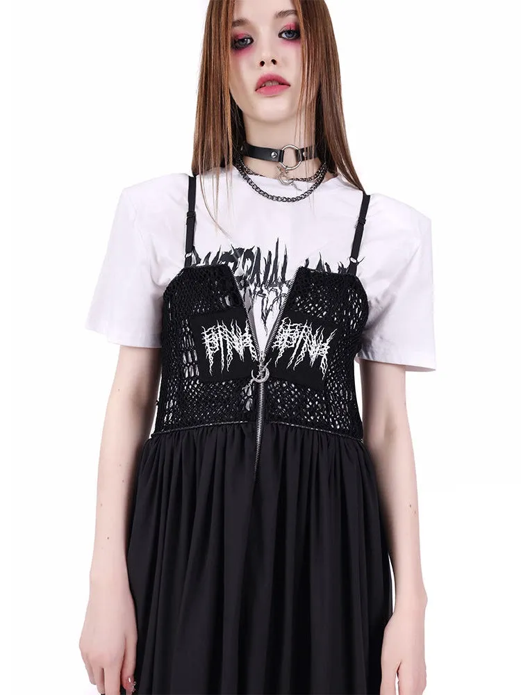 Punk Girl Mesh Slip Dress