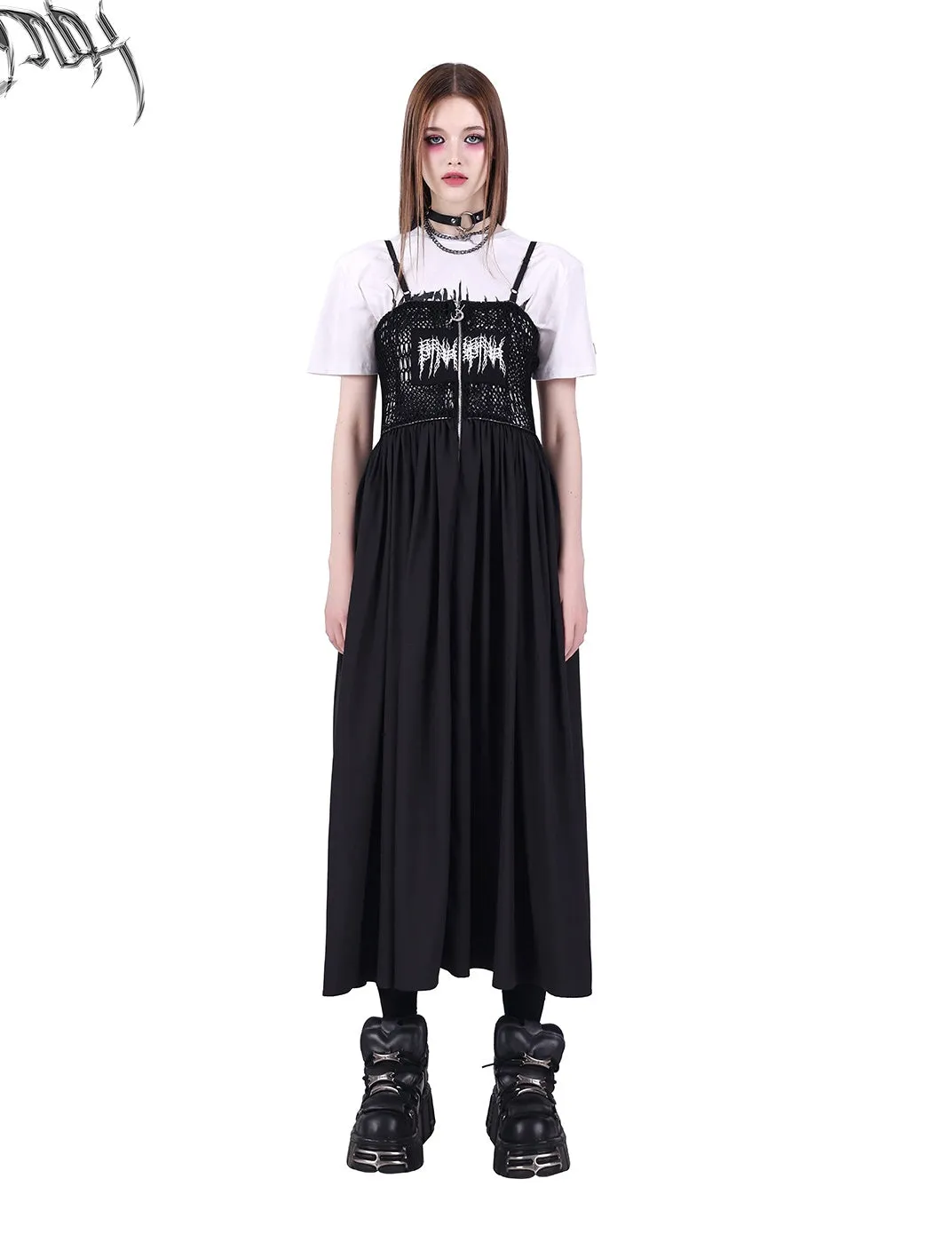 Punk Girl Mesh Slip Dress