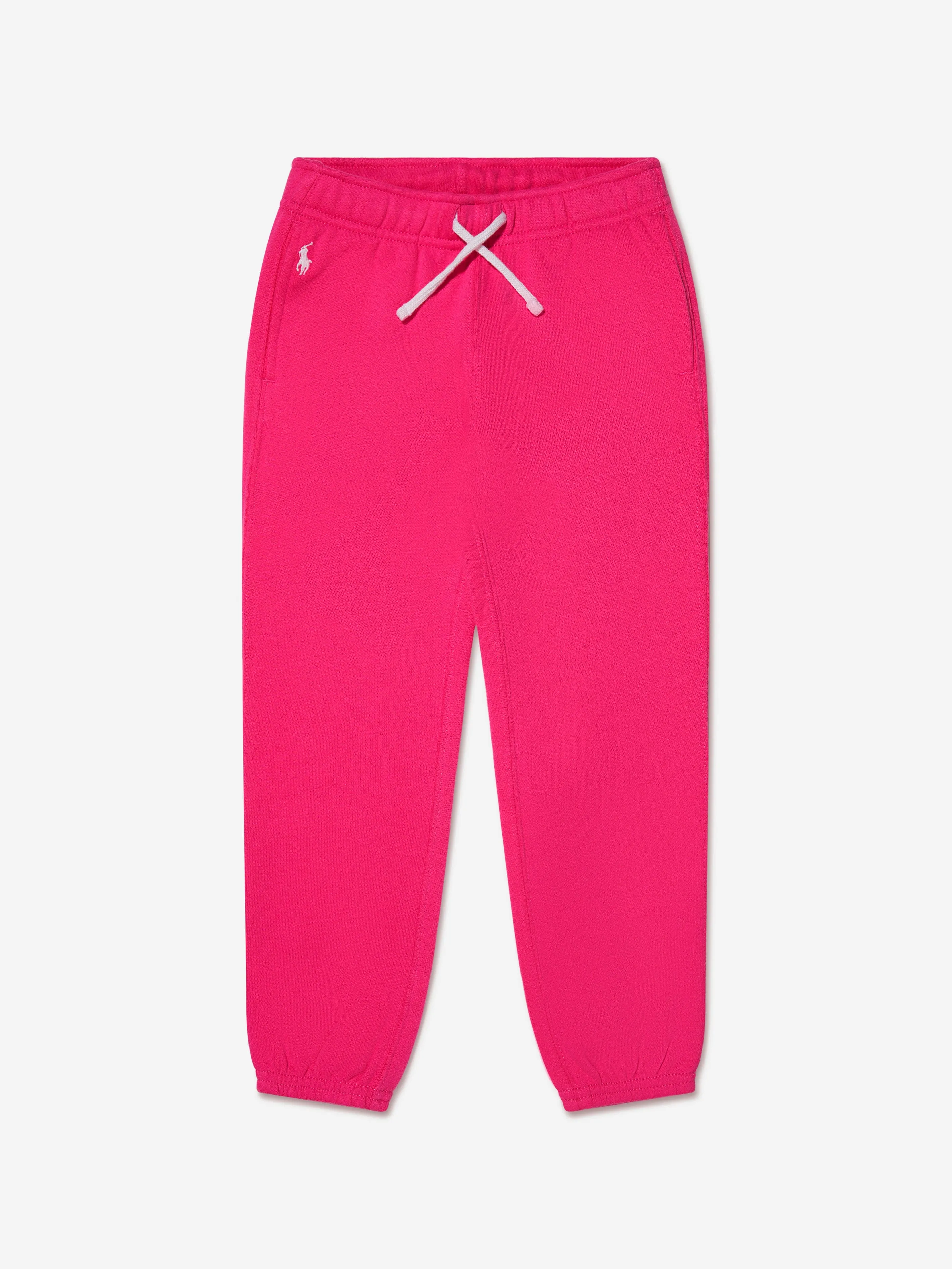 Ralph Lauren Girls Logo Joggers in Pink