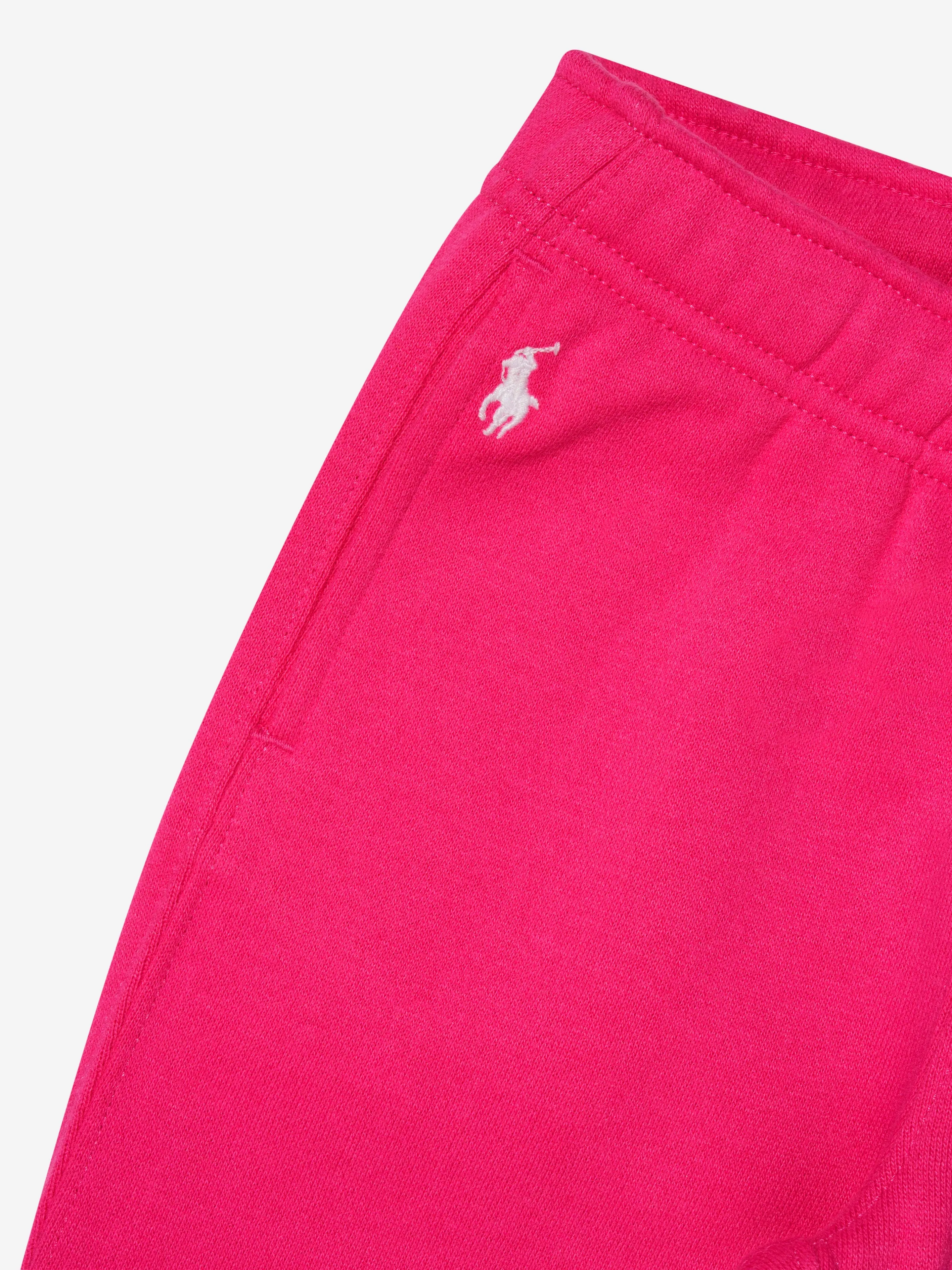 Ralph Lauren Girls Logo Joggers in Pink