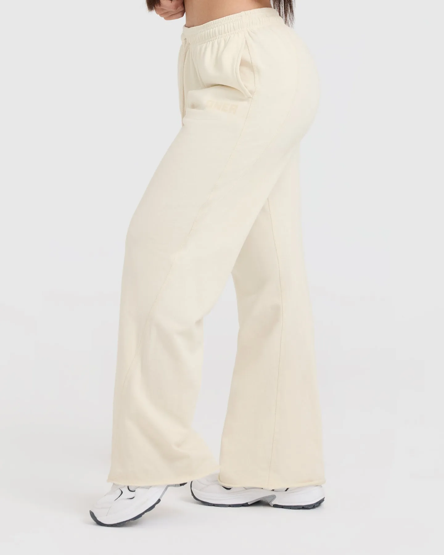 Off White Lounge Wide Leg Joggers at Raw Lounge