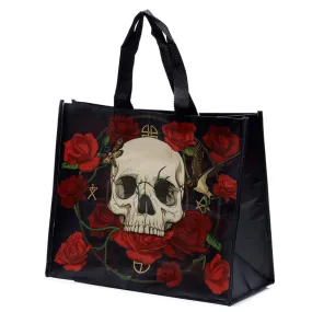 Recycled RPET Reusable Shopping Bag - Skulls and Roses RPBAG16