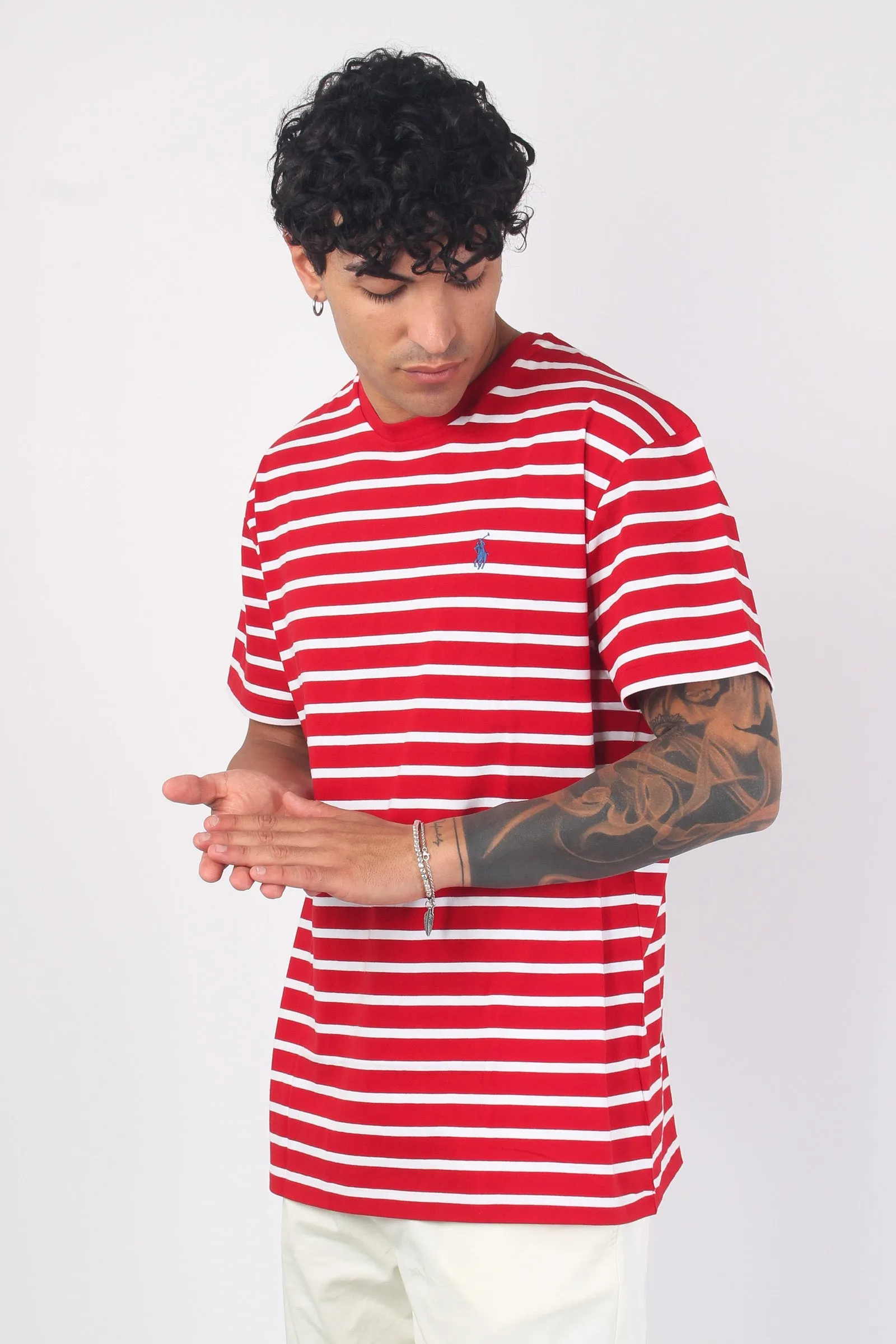 Red and White Riga T-shirt Jersey