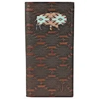 Red Dirt Hat Co Men's Rodeo Wallet Southwest Print Buffalo Inlay - Shop Now.