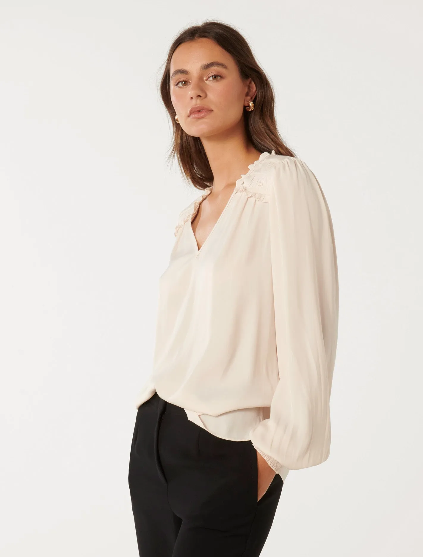 Ruched Shoulder Top - Reese