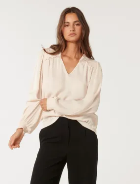 Ruched Shoulder Top - Reese