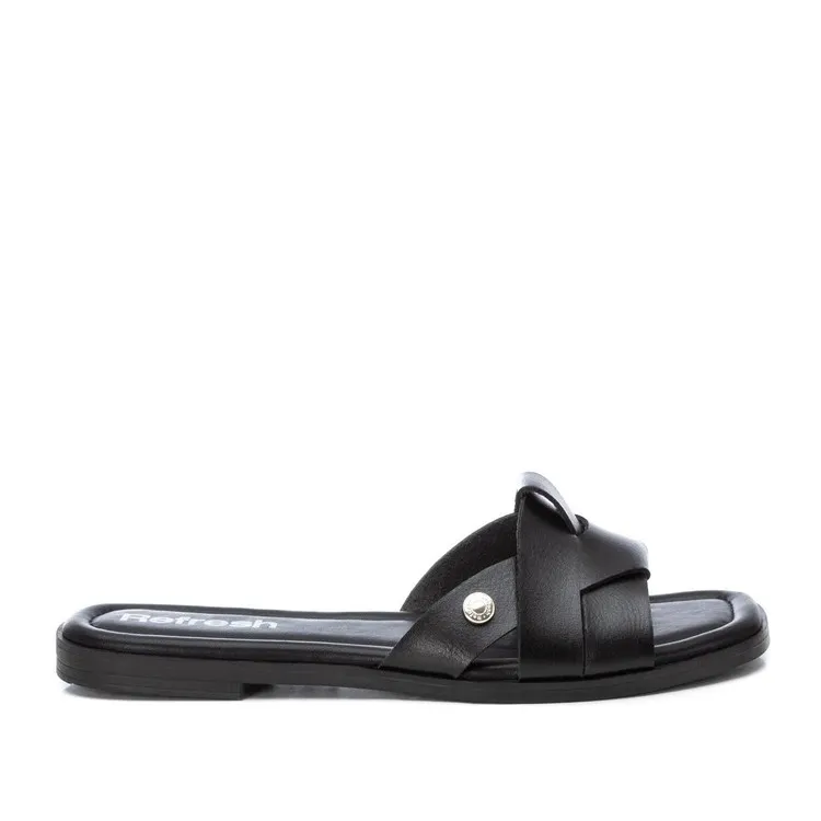 Refresh 171551 Black Flat Sandals Women