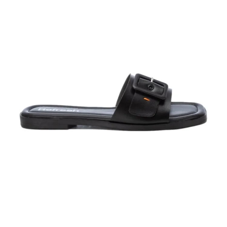 Black Women's Flat Sandals 171961 by Refresh